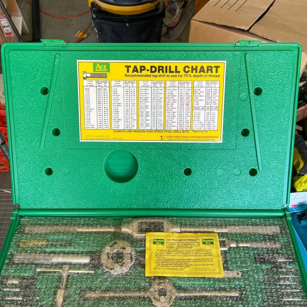 Vintage Ace Hanson 54 Piece NC and NF Tap and Die Threading Set 606940